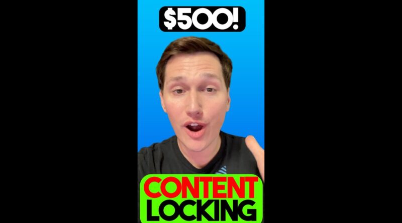 How To Make Money Online With Content Locking 🤯 #shorts